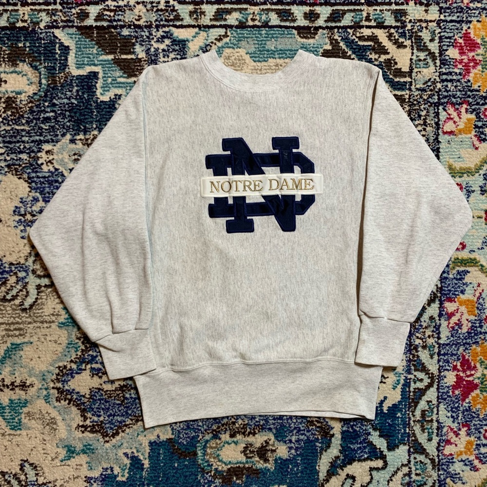 Notre Dame Gray Crewneck Sweater